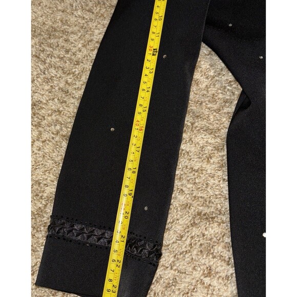 Ben Marc International Long Black Rhinestone Satin Blazer Jacket Womens14 - Picture 9 of 9